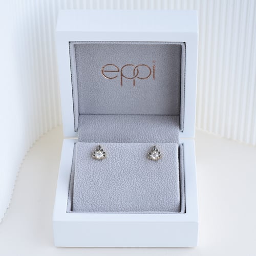 Ohrringe mit Moissaniten und Salt and Pepper Diamanten Kruno