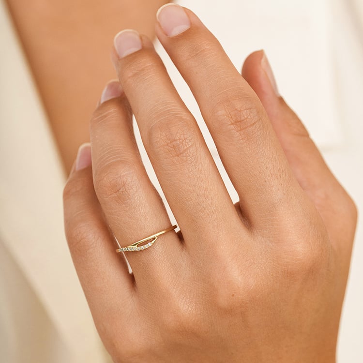 Atypischer Ring aus Silber mit Diamanten Terje 163043