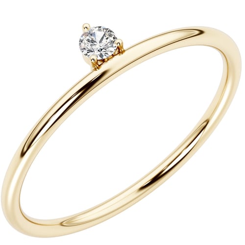 Minimalistischer Ring mit Diamant Lyric