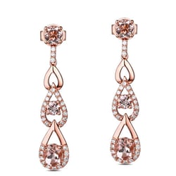 Ohrringe mit Morganiten und Diamanten Rhemy