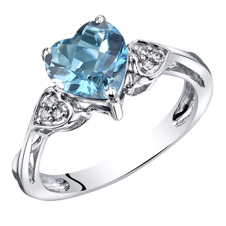 Topasherz im Goldring