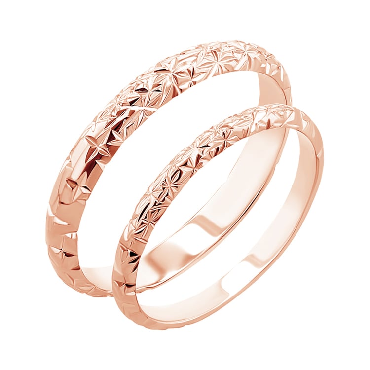 Eheringe mit der Gravur von Sternen Alix 116374