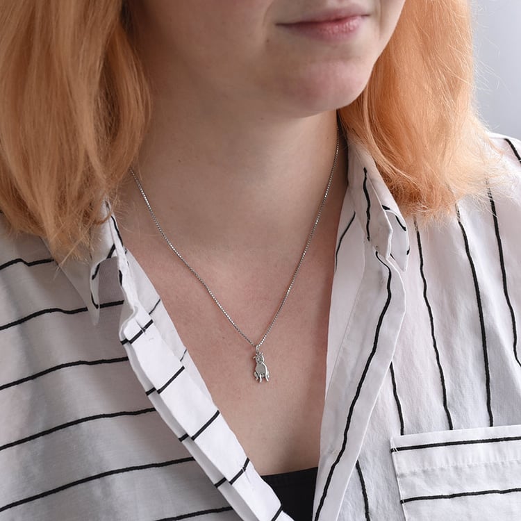 Silberkette in Form eines Pitbulls 70799