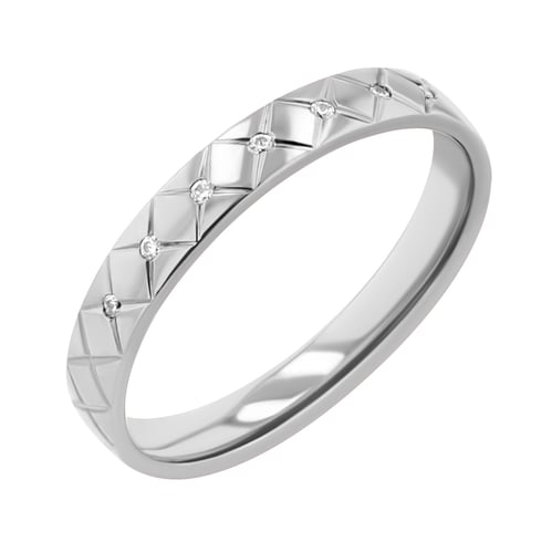 Atypische goldene Trauringe mit Diamanten Myron