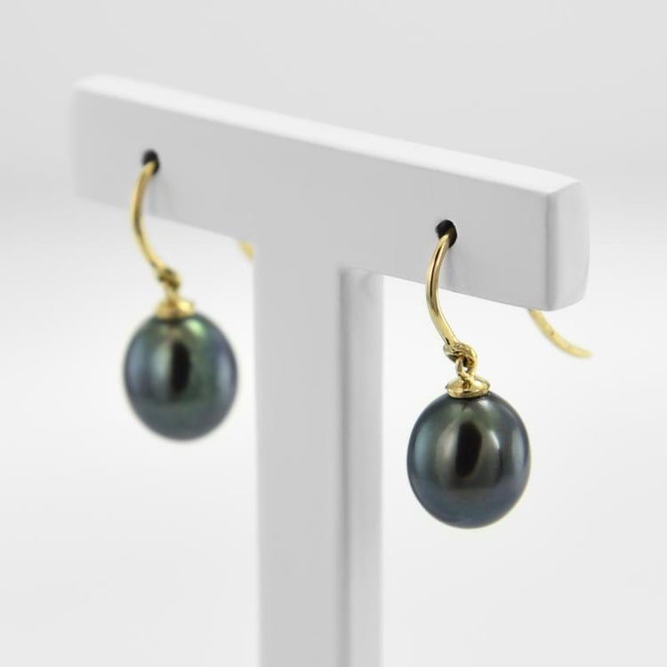 Schwarze Ohrringe aus Gold 51749