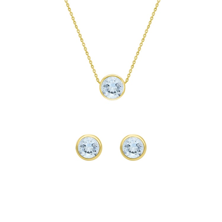 Set mit Aquamarinen 40820