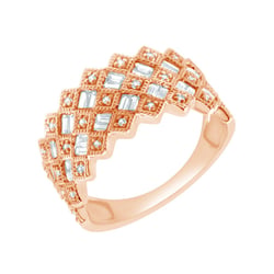 Moderner Goldring mit Diamanten Erlend