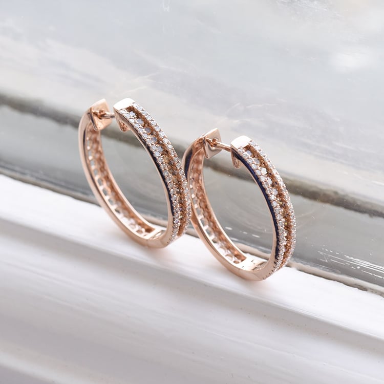 Ohrringe mit Champagner und weißen Diamanten Brittany 93381