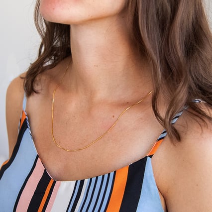 Venezia Halskette 55 cm aus vergoldetem Silber