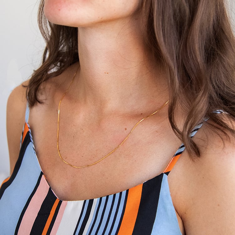 Venezia Halskette 55 cm aus vergoldetem Silber 107578