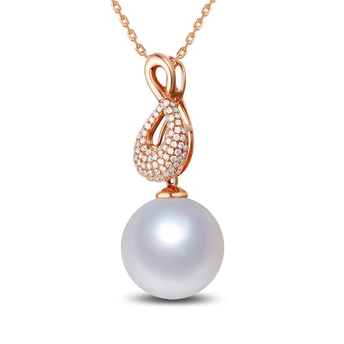 Anhänger mit Südseeperle und Diamanten Uzy