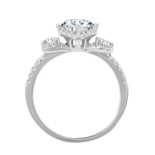 Goldener Verlobungsring mit Diamanten Wirk