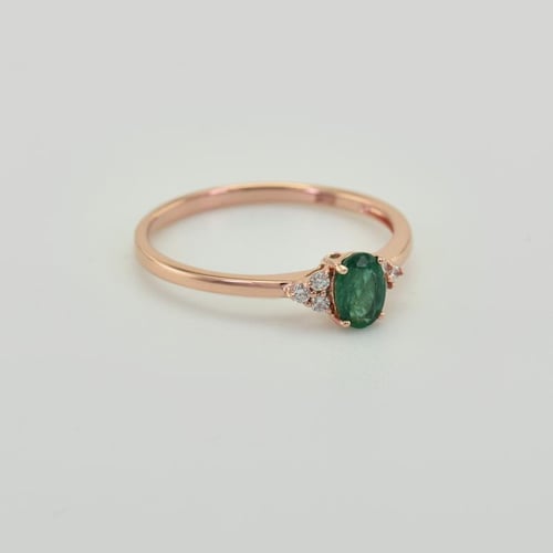 Verlobungsring mit Smaragd und Diamanten Sheldo