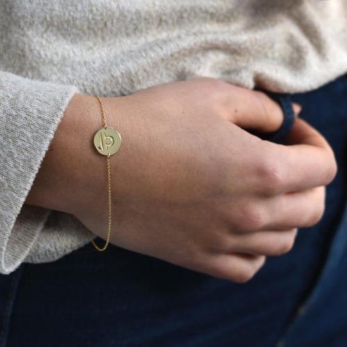 Goldenes Armband mit Turmalin für das Sternzeichen Waage