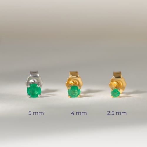 Ohrstecker mit Smaragden mit Auswahl der Größe Franci