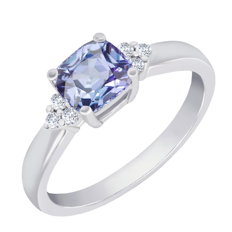 Goldener Ring mit Tansanit und Diamanten Essa