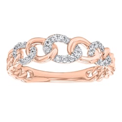 Geflochtener Goldring mit natürlichen Diamanten Rakhi