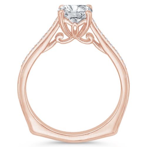 Verlobungsring mit Moissanit und Lab Grown Diamanten Ulani