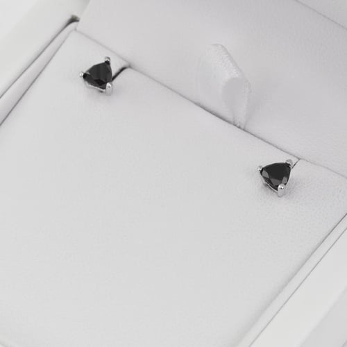 Goldene Ohrstecker mit schwarzen Diamanten Vock