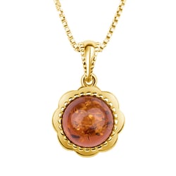 Bernsteinanhänger aus Silber Jana