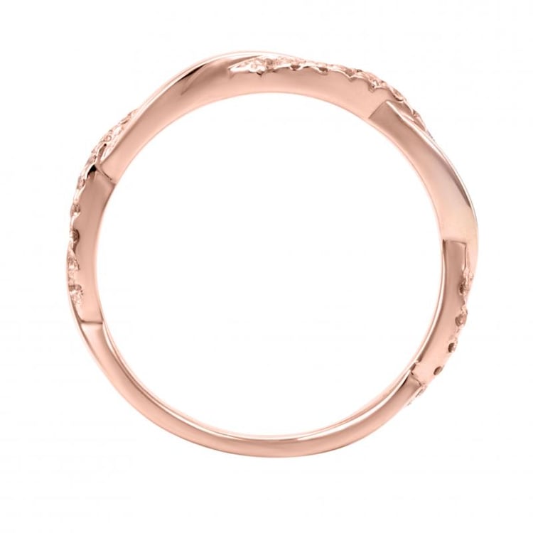 Goldener Twist-Ring mit Diamanten Malea 23063