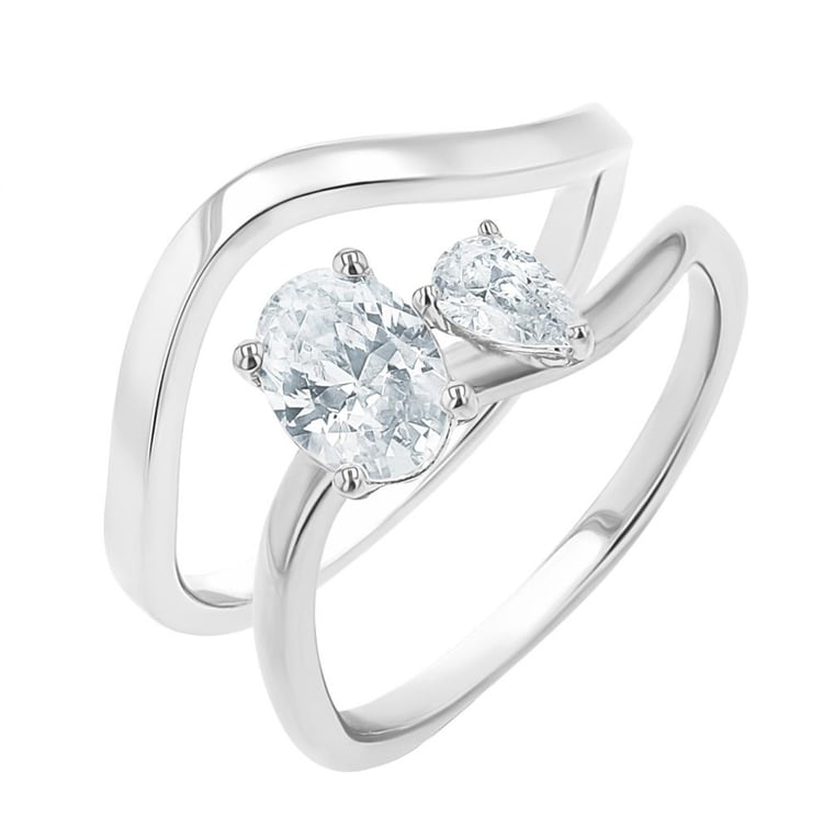 Romantisches Verlobungs-Set mit Lab Grown Diamantringen Leila