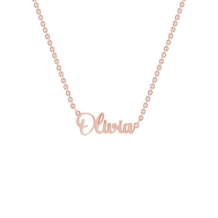 Silberne Namenskette mit Gravur Ihrer Wahl Amael 83769