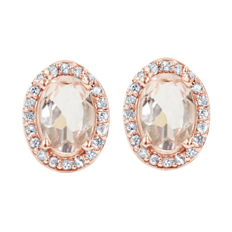 Diamantohrringe mit Morganiten Jolie