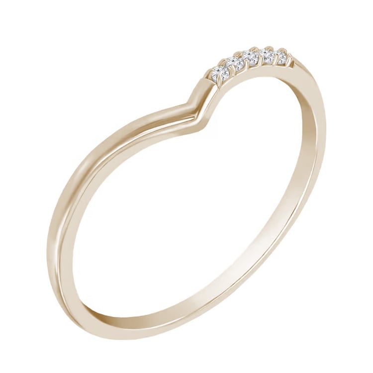 Memoire Ring in V-Form mit Lab Grown Diamanten aus Haselnussgold Annelisa