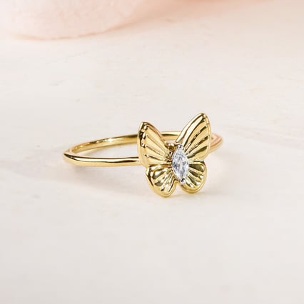 Ring aus Gold mit Lab Grown Diamanten Rachel