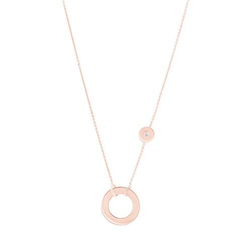 Moderne Halskette aus Gold mit Diamanten Emelda