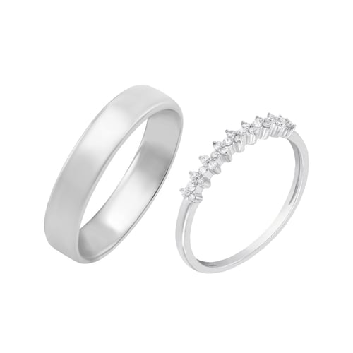 Eternity Diamant Ring und Herren Komfort Ring Betsy