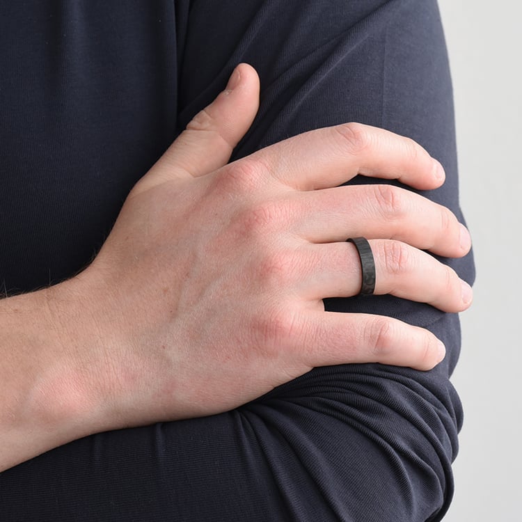 Flacher Ehering aus Carbon Noits 116301