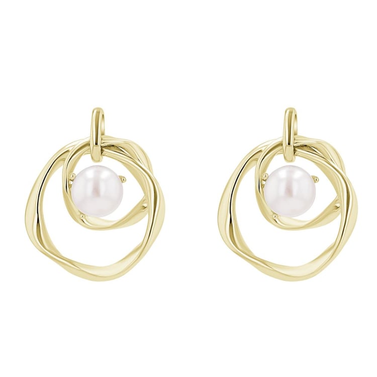 Silberne Perlenohrringe Thalia