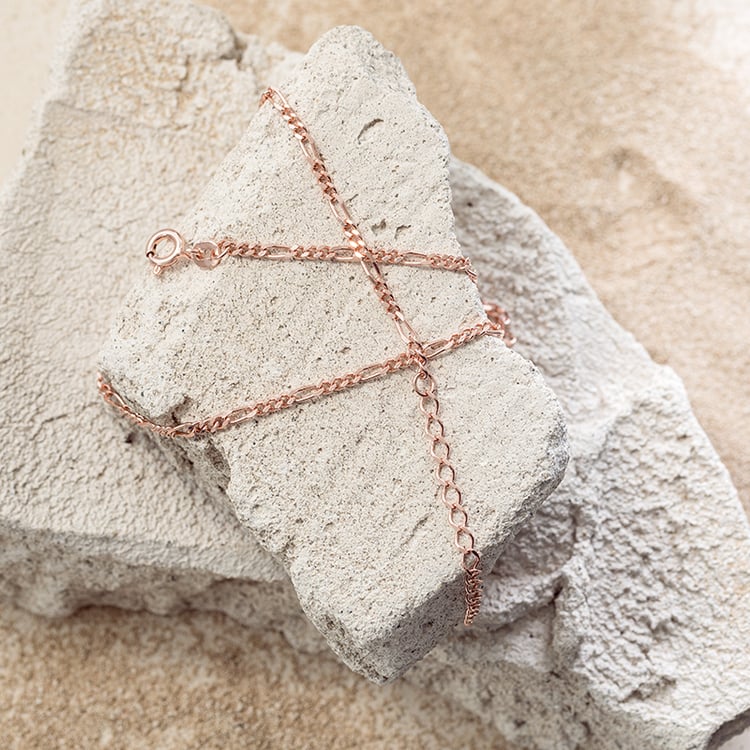 Silberne Figaro Kette 45 cm 124419