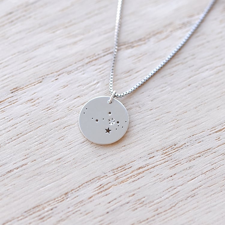 Silberner Anhänger mit Sternbild und Diamant Nyala 60270