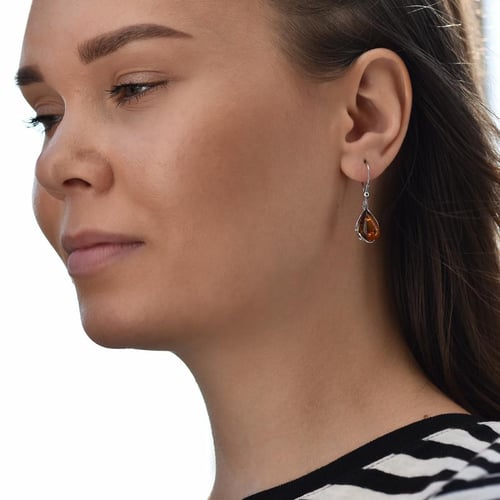Elegantes Silberset mit Bernsteinen Birger