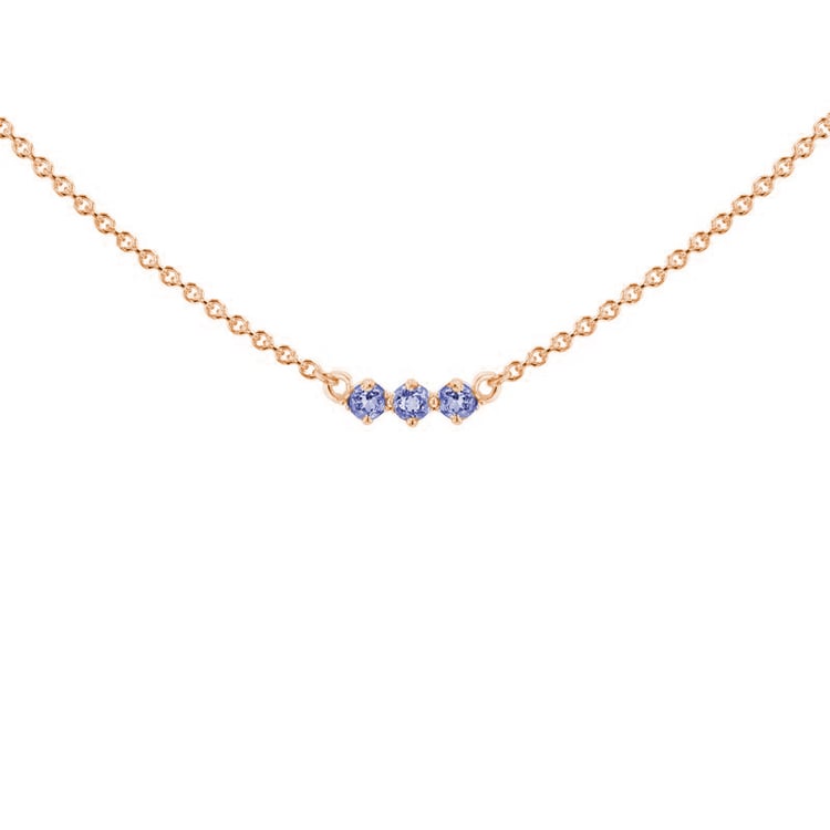 Minimalistische Halskette mit Tansaniten Kiah