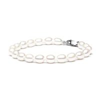 Silbernes Perlenarmband Mindy
