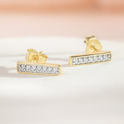 Goldene Ohrringe mit Lab Grown Diamanten Lena