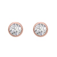 Bezel-Ohrringe mit Moissanit Wetty