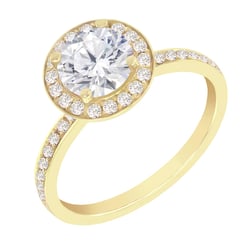 Verlobungsring im Halo-Stil mit Lab Grown Diamanten Lyisa