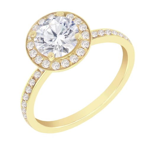 Verlobungsring im Halo-Stil mit Lab Grown Diamanten Lyisa