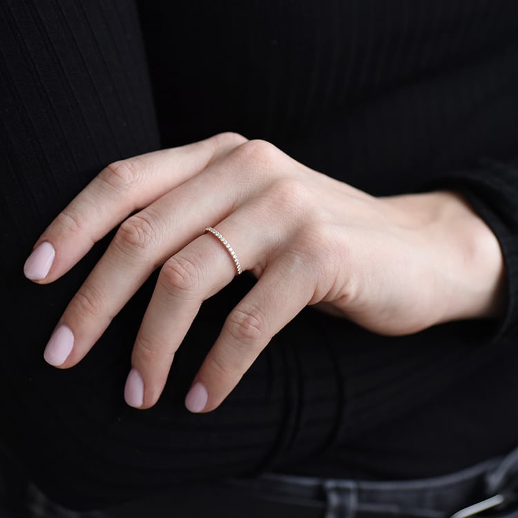 Memoryring aus Roségold mit Diamanten Jemma 92377