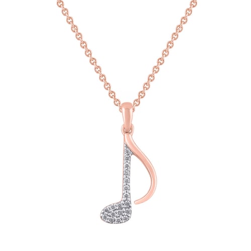 Anhänger aus Gold mit Lab Grown Diamanten in Form einer Note Bety