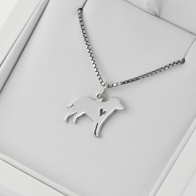 Silberanhänger in Form eines Hundes in Eppi-Geschenkbox 31939