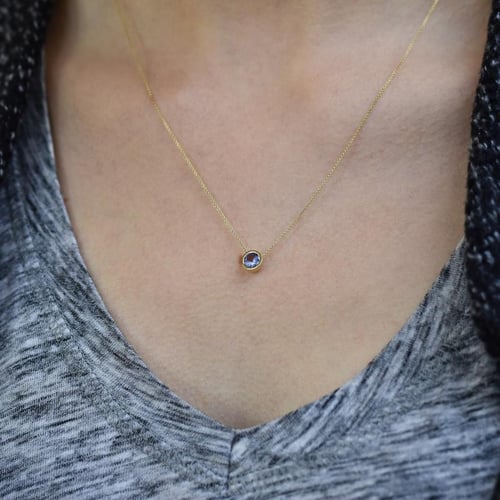 Silberkette mit blauem Tansanit Jonie