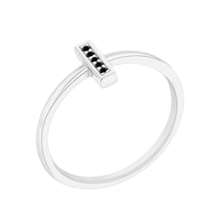 Goldener Ring mit schwarzen Diamanten Mahir