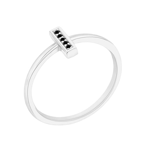Goldener Ring mit schwarzen Diamanten Mahir