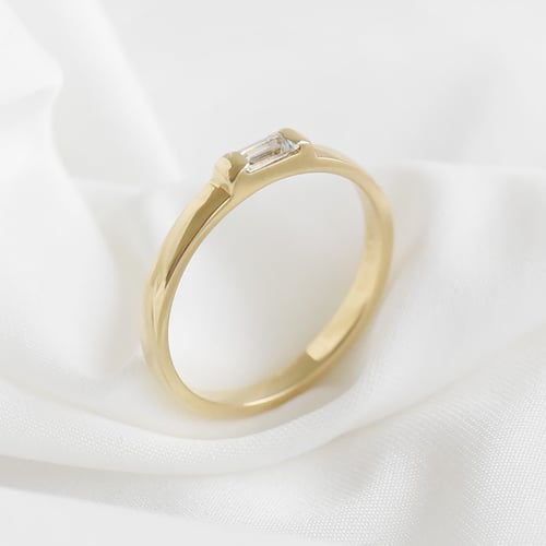 Ring mit einem Diamanten in Baguette-Form Xenia